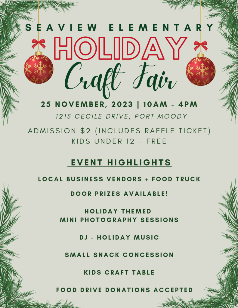 Seaview Craft Fair, Christmas Craft Fair