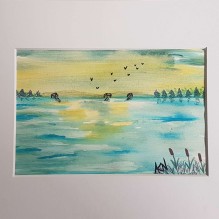 Geese In Flight – Watercolor Original