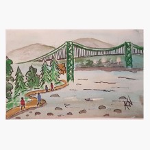 Lions Gate Bridge – Vancouver – Watercolor