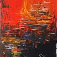 Fiery Skies – Orange Abstract